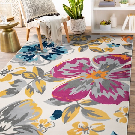 World Rug Gallery Modern Floral Area Rug 3'1'' x 5' Multi Area Rug 9098MULTI3X5